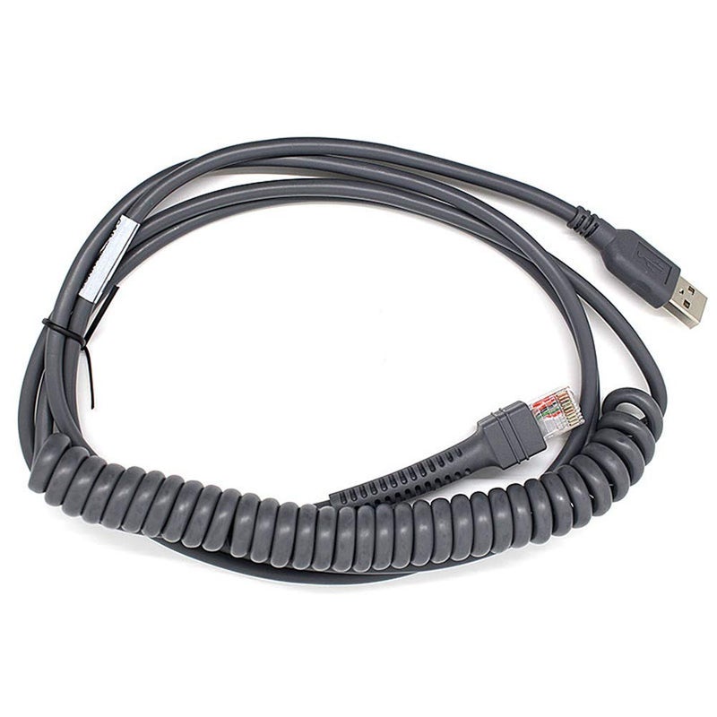 PARTSHE LS2208 USB Cable, USB Cable for Motorola Symbol LS2208AP LS1203 LS4208 LS4278, 9FT Coiled USB Type A to RJ48 Spiral Extension Cable CBA-U12-C09ZAR - Image 5